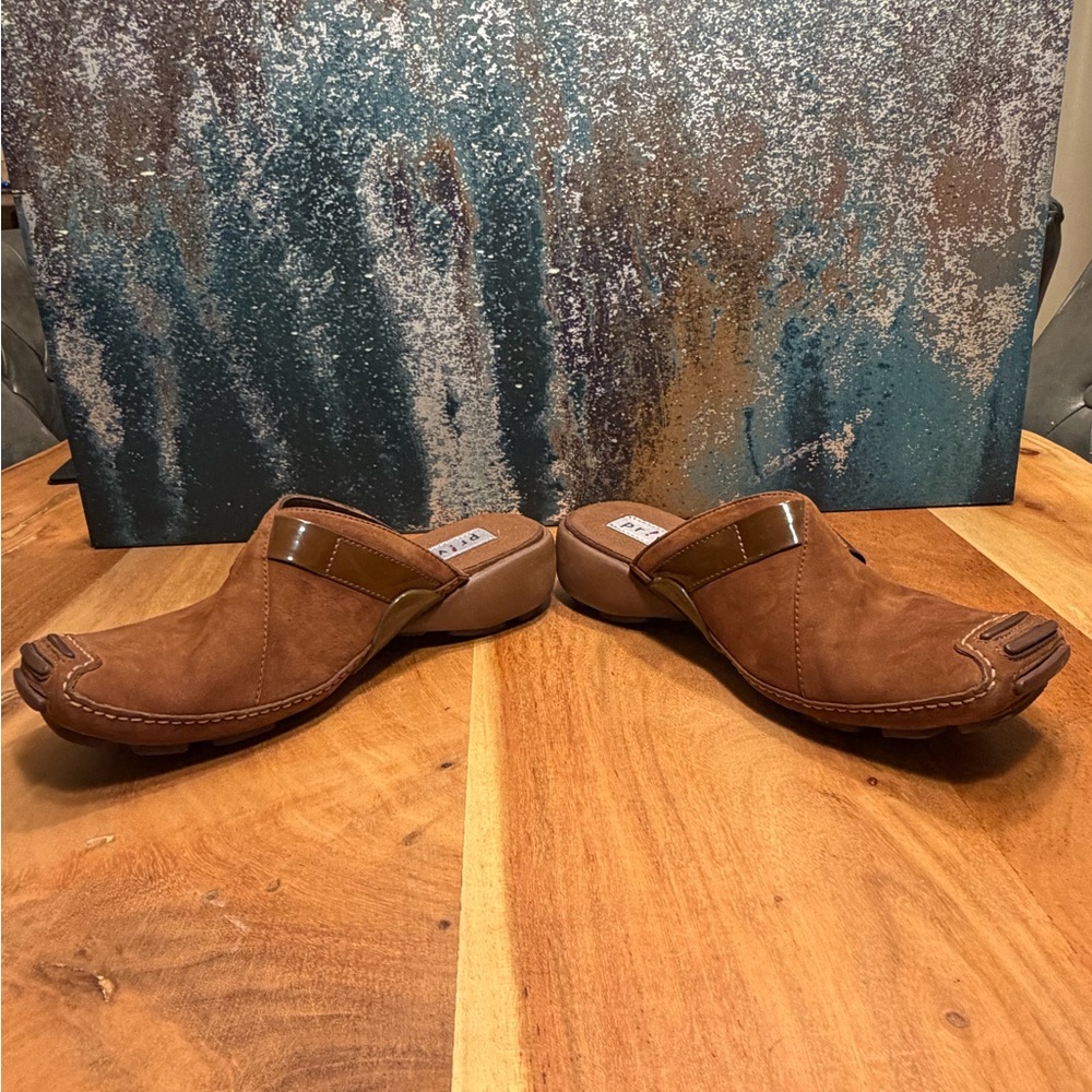 PRIVO by CLARKS Brown Leather Sport Mules - Picture 6 of 12